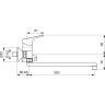 Смеситель для ванны и душа VIDIMA NEXT BA372AA